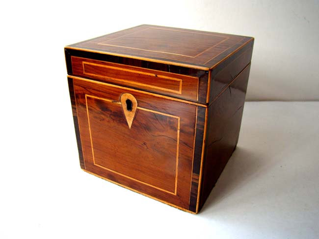 An Irish fruitwood Tea Caddy box circa 1790